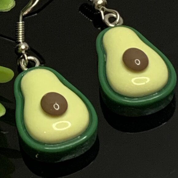 Avocado Earrings, Funny Food, Food Jewelry, Fruit Earrings, Avocado Lover, Gift - Picture 6 of 8